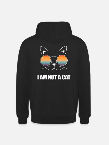 Funny Meme for jeg er ikke en kat - Hættetrøje unisex - sort
