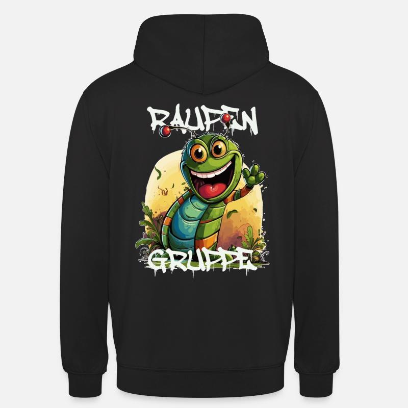 Graffiti Raupengruppe Kindergarten Gruppentier - Unisex Hoodie - Schwarz