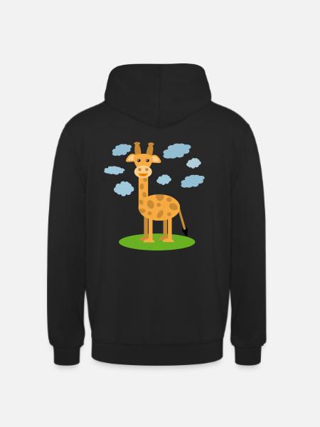 Girafe - Sweat-shirt à capuche unisexe - noir