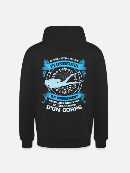 Plongée sous-marine pour Plongeur - Sweat-shirt à capuche unisexe - noir