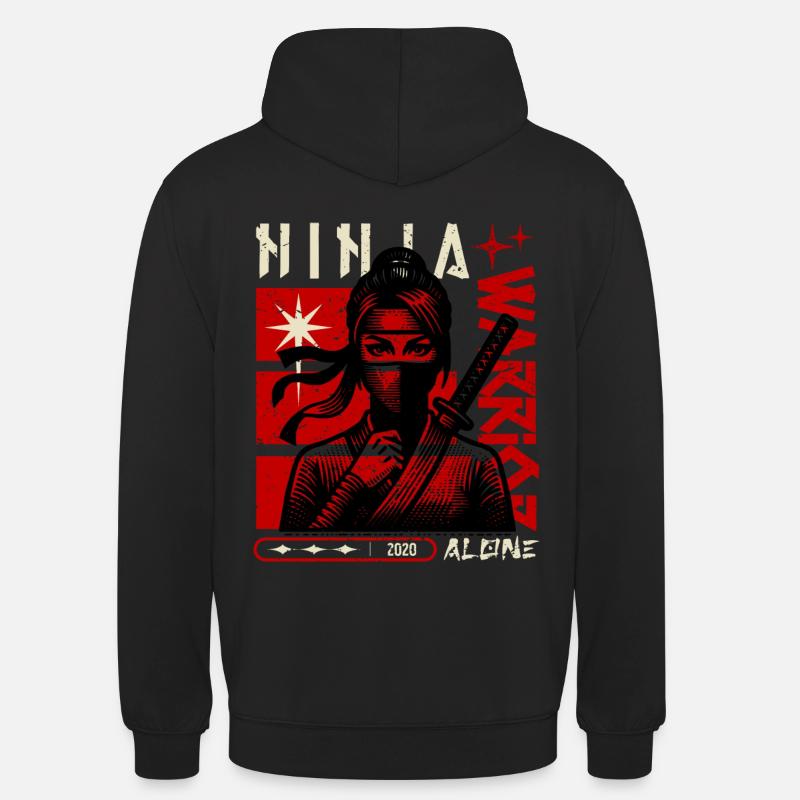 Guerrier Ninja - Sweat-shirt à capuche unisexe - noir