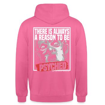 Be Psycho - Unisex Hoodie - pink - Back - Michal (187cm)