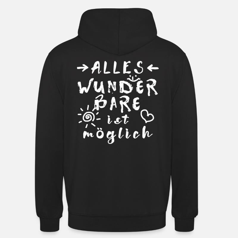 Wunder Glücksbringer Erfolg Spruch Affirmation - Unisex Hoodie - Schwarz