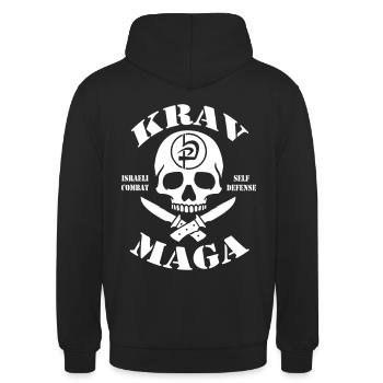 Krav Maga Skull - Sweat-shirt à capuche unisexe - noir - Dos - Michal (187cm)