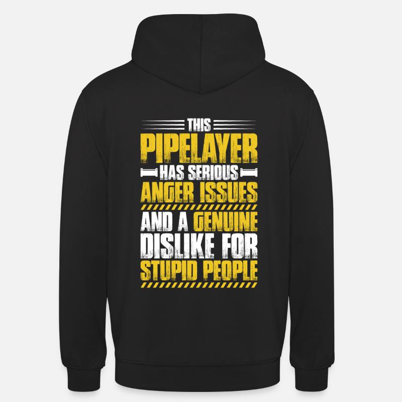 Pipeline Builder Pipeline Construction Pipelayer - Sweat-shirt à capuche unisexe - noir