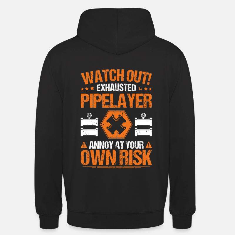 Pipeline Builder Pipeline Construction Pipelayer - Sweat-shirt à capuche unisexe - noir