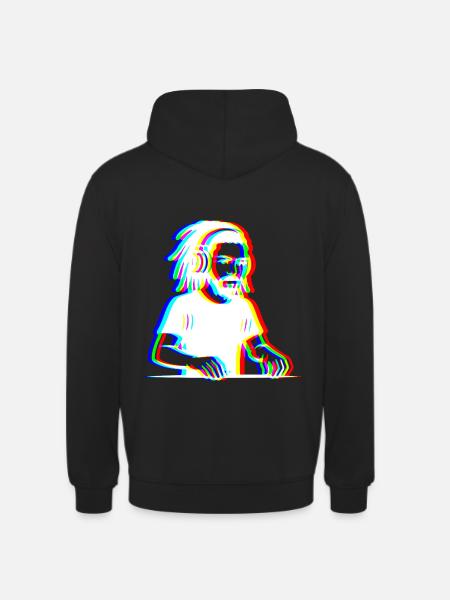 EDM - DJ - Glitch Rave Style - Sweat-shirt à capuche unisexe - noir