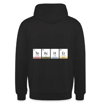 Lehrer Chemie Chemielehrer Schule Sprüche Geschenk - Unisex Hoodie - Schwarz - Hinten - Michal (187cm)