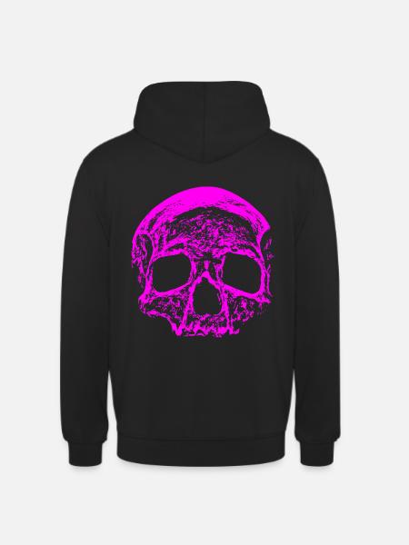 Big Pink Skull - Unisex Hoodie - Schwarz