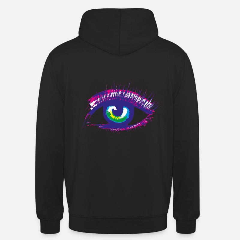 œil - Sweat-shirt à capuche unisexe - noir