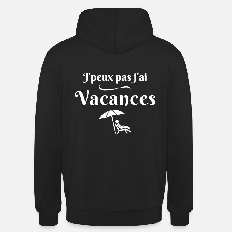 vacances, vacances d'été - Sweat-shirt à capuche unisexe - noir