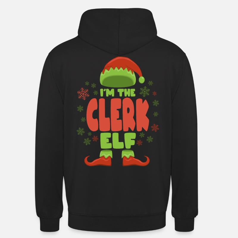 Greffier elfe de Noël - Sweat-shirt à capuche unisexe - noir