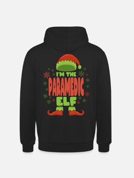 Paramedic Christmas Elf - Unisex Hoodie - black