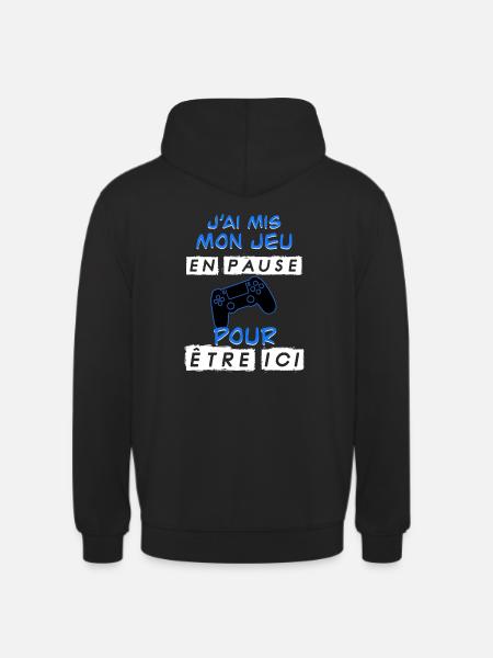 Jeu en pause - Sweat-shirt à capuche unisexe - noir
