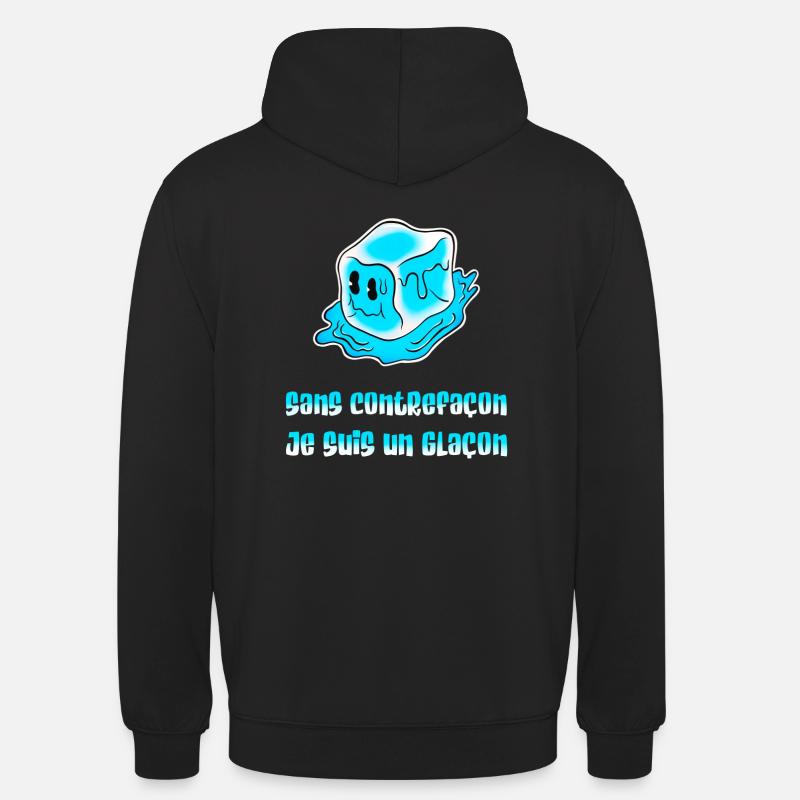 Sans contrefaçon je suis un glaçon - Sweat-shirt à capuche unisexe - noir
