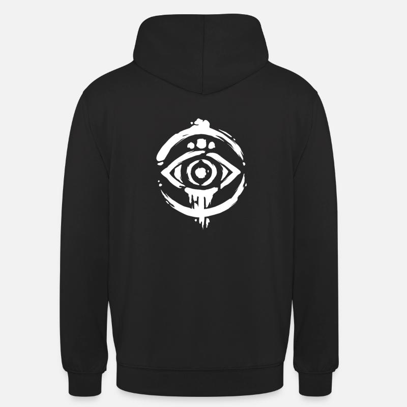 Logo oeil trash sketch - Sweat-shirt à capuche unisexe - noir