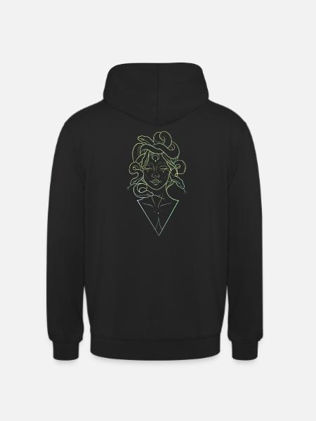 Medusa lineart - Unisex Hoodie - black