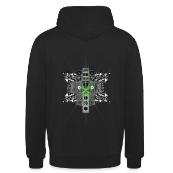 Hardstyle Authority Laser Gabber Jumpstyle Tshirt - Unisex Hoodie - black - Back - Michal (187cm)