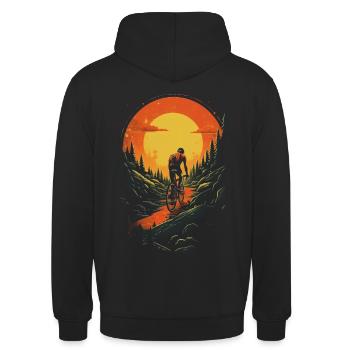 Cycling - Unisex Hoodie - black - Back - Michal (187cm)