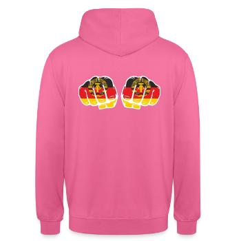 DDR Faust Ostalgie - Unisex Hoodie - Pink - Hinten - Michal (187cm)