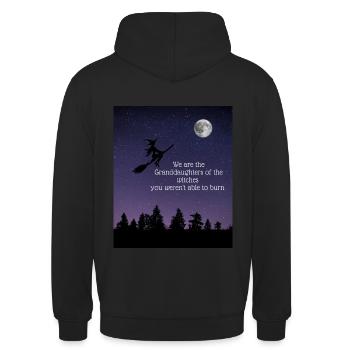 Witch Clothing - Unisex Hoodie - Schwarz - Hinten - Michal (187cm)