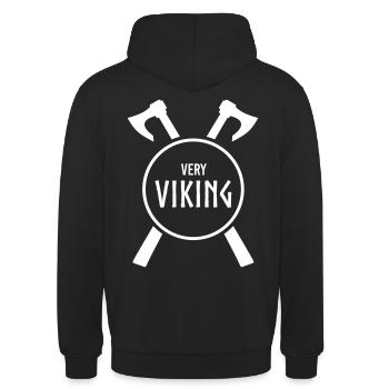 Marque très viking - Sweat-shirt à capuche unisexe - noir - Dos - Michal (187cm)