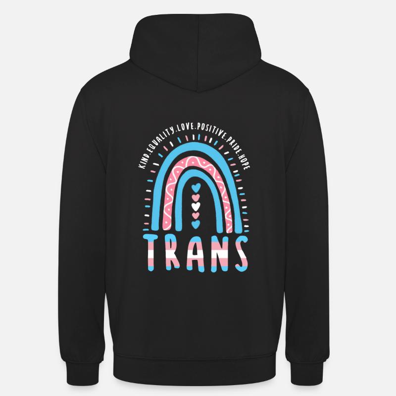 Transgender Saying Trans Boho Rainbow - Unisex Hoodie - black