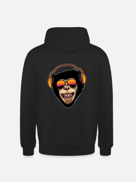 cool monkey gift - Unisex Hoodie - black