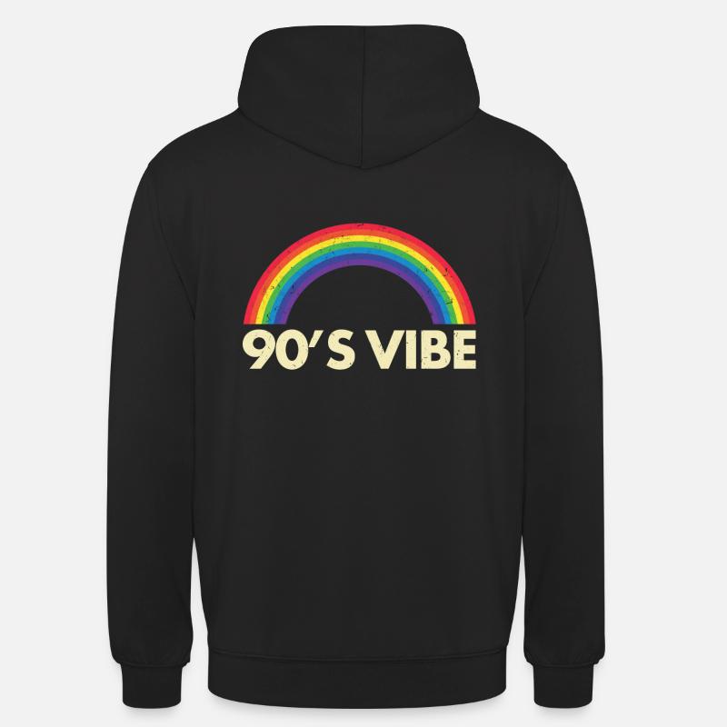 90s Jahre Regenbogen - Unisex Hoodie - Schwarz