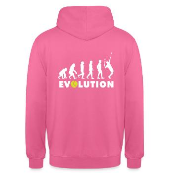 Tennis Evolution - Unisex Hoodie - Pink - Hinten - Michal (187cm)
