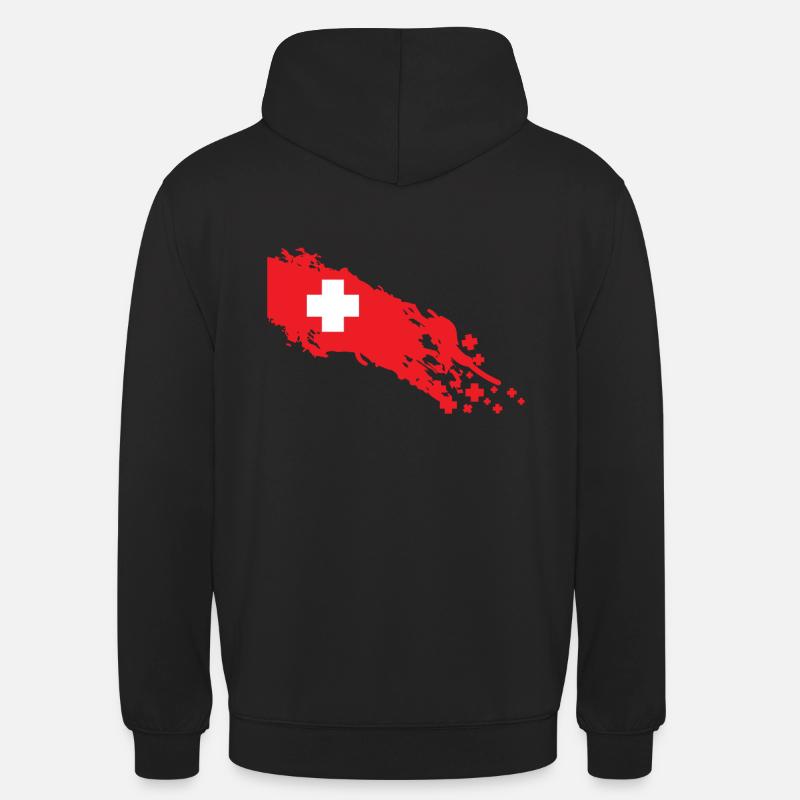 Schweiz - Unisex Hoodie - Schwarz