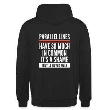 Mathematik - Unisex Hoodie - Schwarz - Hinten - Michal (187cm)
