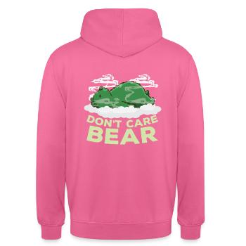 Ours Kiffen Relax Dont Care Bear - Sweat-shirt à capuche unisexe - rose - Dos - Michal (187cm)