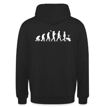 Jardinière Evolution | Jardin petite amie plantes - Sweat-shirt à capuche unisexe - noir - Dos - Michal (187cm)