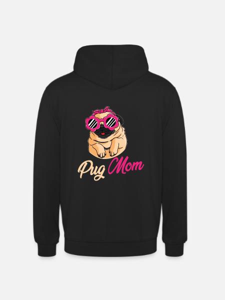 Pug Mom - Unisex Hoodie - Schwarz