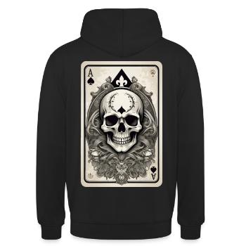 As de pique - Sweat-shirt à capuche unisexe - noir - Dos - Michal (187cm)