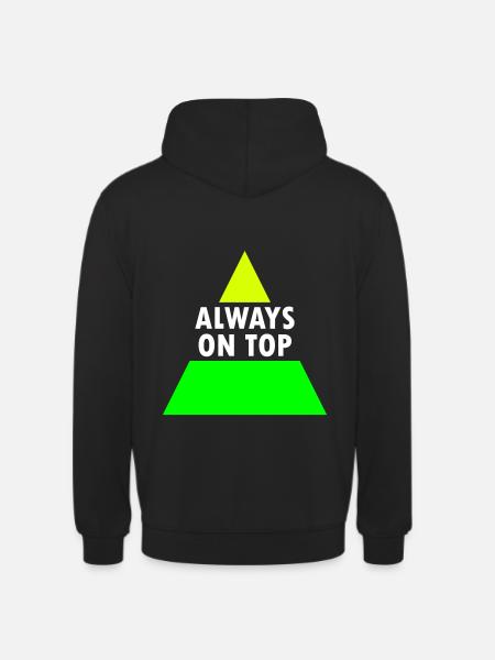 Always on top (split triangle) - Unisex Hoodie - black