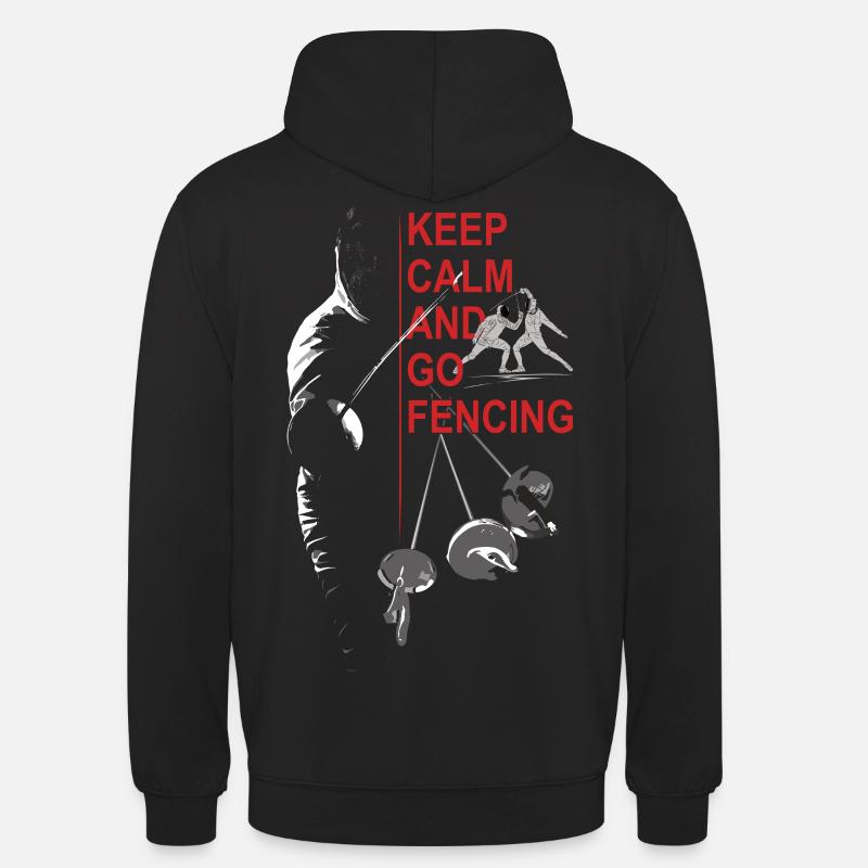 Fechten, Geschenk, Training, Keep Calm - Unisex Hoodie - Schwarz