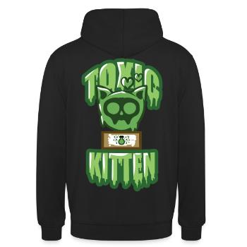 Chaton toxique d’Halloween - Sweat-shirt à capuche unisexe - noir - Dos - Michal (187cm)