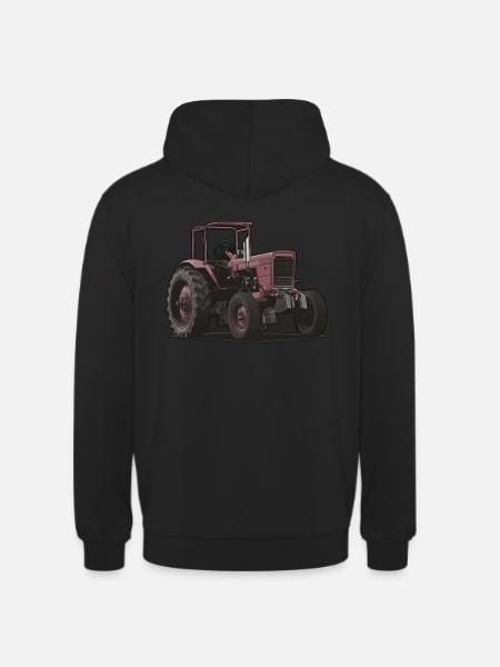 Classic Tractor // Bulldog // Illustration - Unisex Hoodie - black