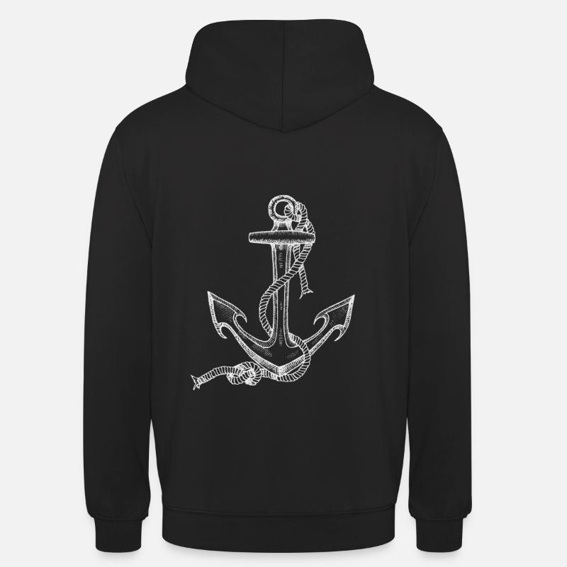nautic anchor - Sweat-shirt à capuche unisexe - noir