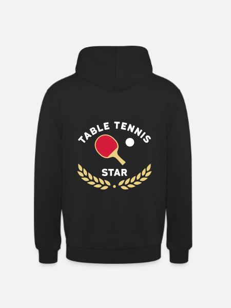 Table tennis star (laurel wreath) - Unisex Hoodie - black