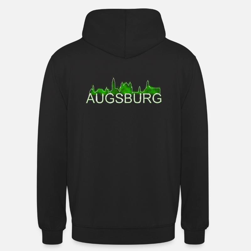 Augsbourg - skyline - Sweat-shirt à capuche unisexe - noir