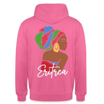 Eritrea Eritrean Flag Asmara Black Heritage - Unisex Hoodie - pink - Back - Michal (187cm)