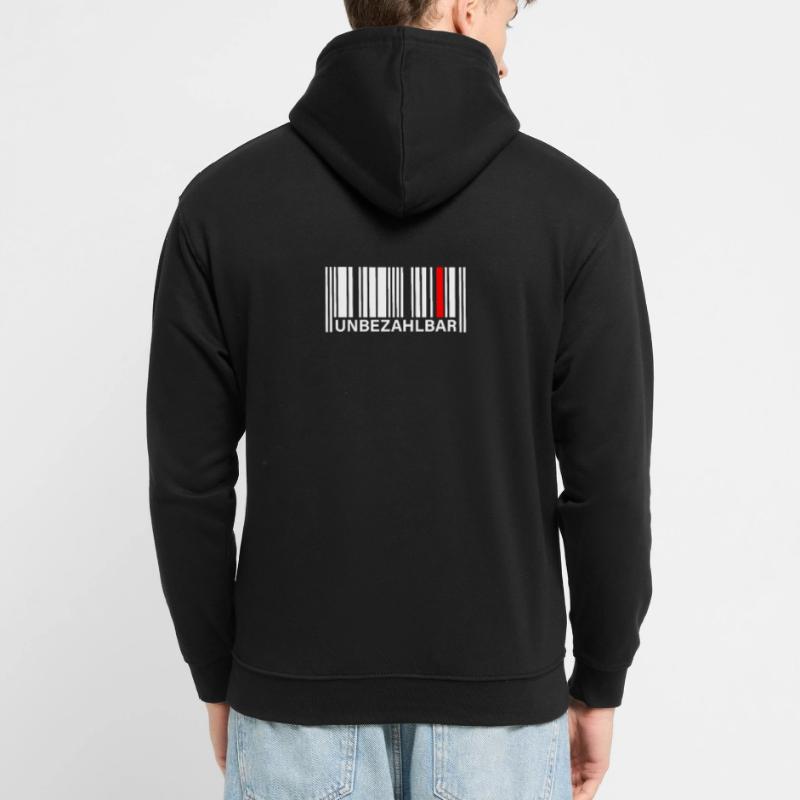 Barcode Strichcode Unbezahlbar einzigartig Unisex Hoodie