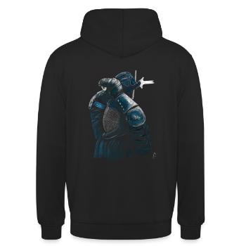 Fencer "Eve" - Unisex Hoodie - black - Back - Michal (187cm)