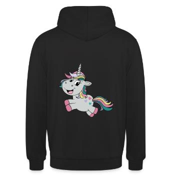 Unicorn - Unisex Hoodie - black - Back - Michal (187cm)