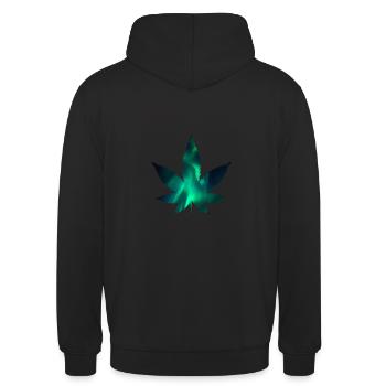 Hemp Leaf Cannabis Leaf Hemp cannabis hash - Unisex Hoodie - black - Back - Michal (187cm)
