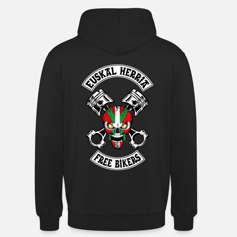 Basques Bikers - Sweat-shirt à capuche unisexe - noir