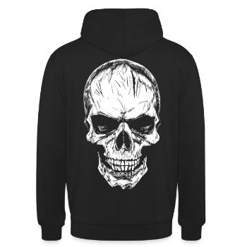 Crâne - Sweat-shirt à capuche unisexe - noir - Dos - Michal (187cm)